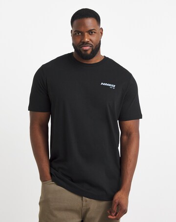 Jack & Jones Charge Back Graphic T-Shirt - Black