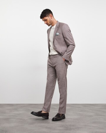 Jordan Burgundy Check Suit Trouser
