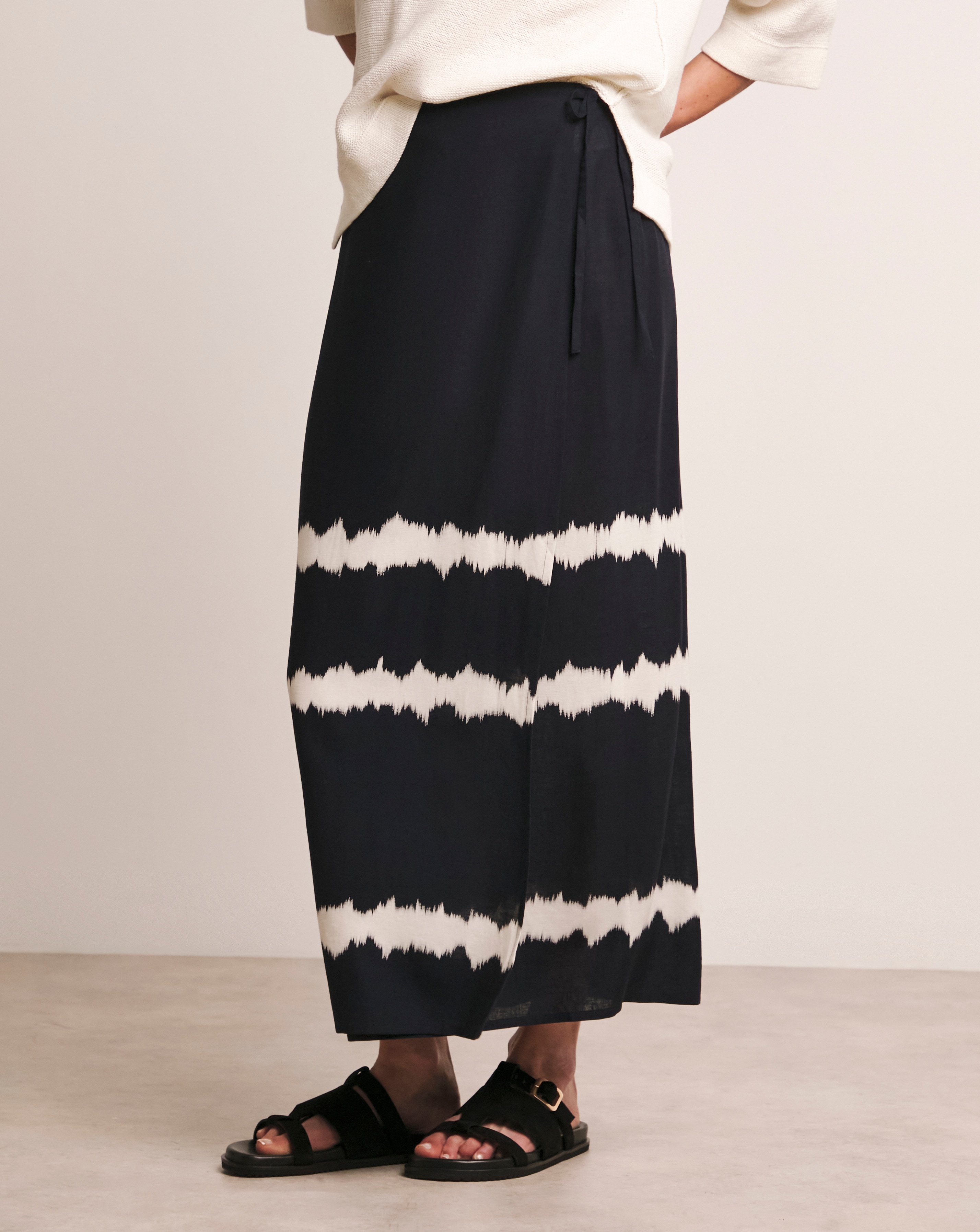 Anthology Printed Linen Wrap Skirt | Ambrose Wilson