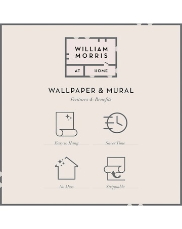 William Morris at Home Blackthorn Navy Floral Wallpaper