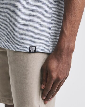 Union Textured Stripe T-Shirt- Indigo/ White