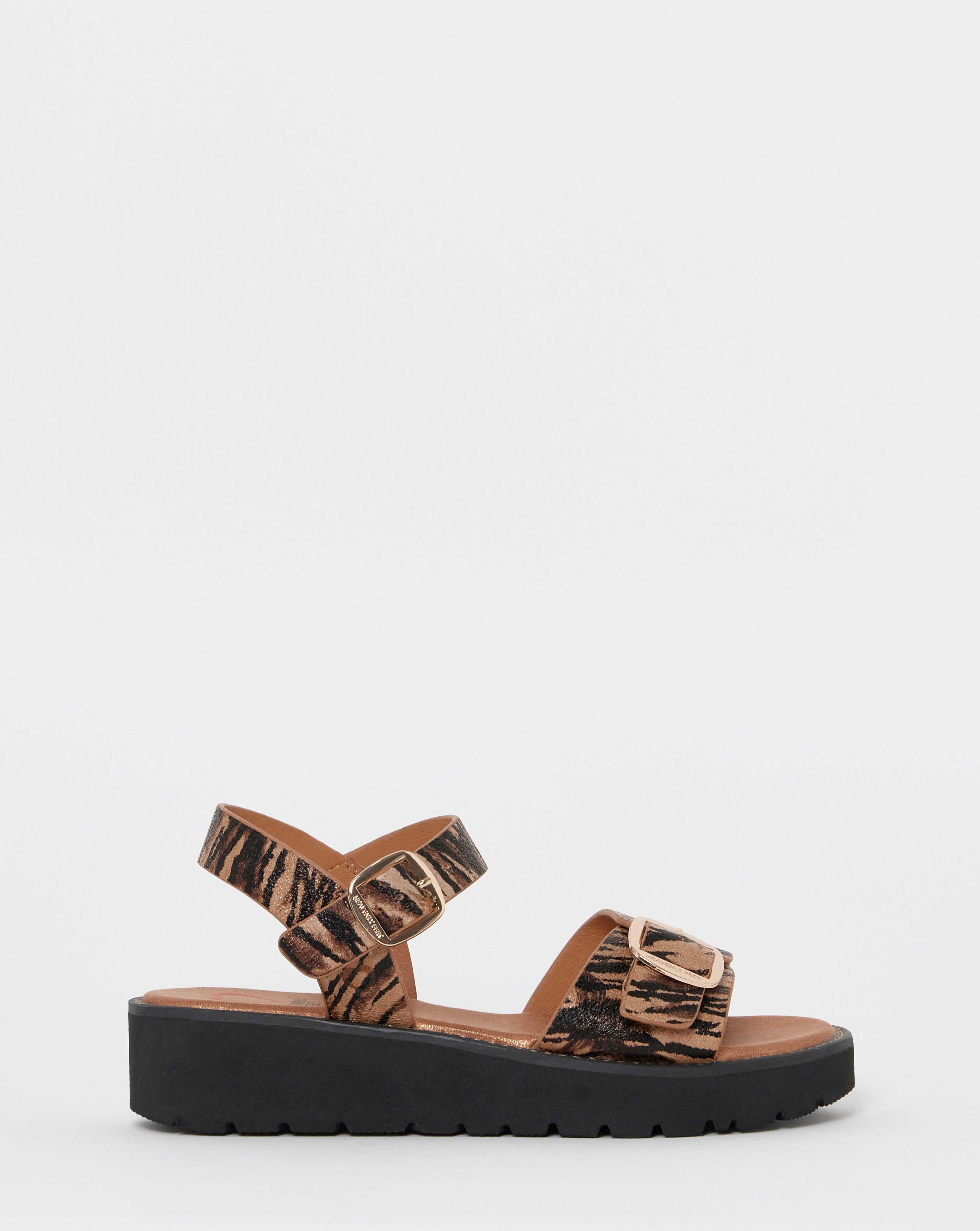 Cushion Walk Black Crossover Sandal -Extra Wide Fit (EEE