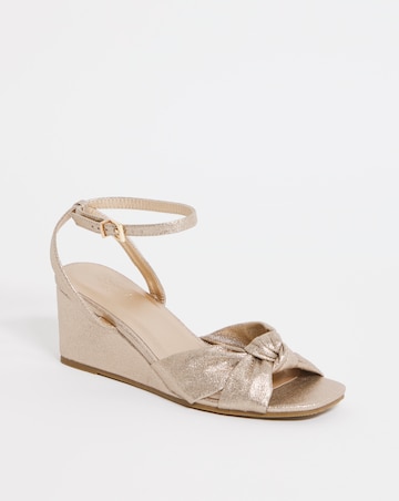 Joanna Hope Knotted Vamp Wedge Sandal - Extra Wide Fit (EEE)