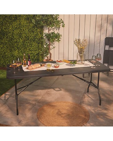 VonHaus Rimini Faux Rattan Folding Garden Table