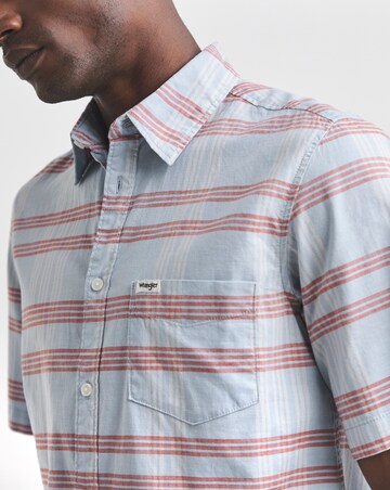 Wrangler Pocket Check Shirt - Blue/Red