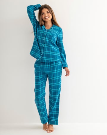 Pour Moi Cosy Check Brushed Cotton Pyjama Set