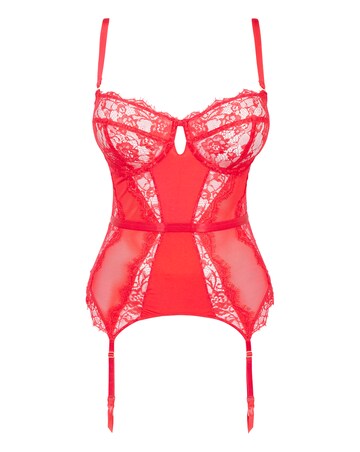 Figleaves Pulse Underwired Balcony Basque - Red