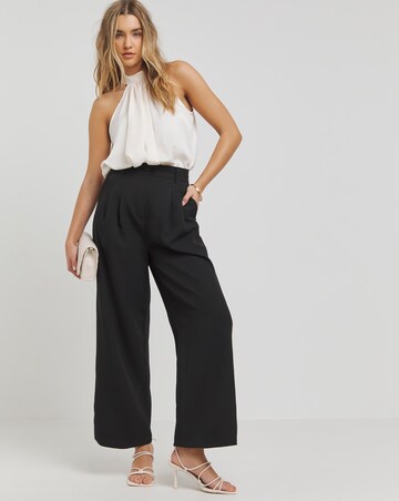 Simply Be Champagne Halterneck Textured Satin Blouse