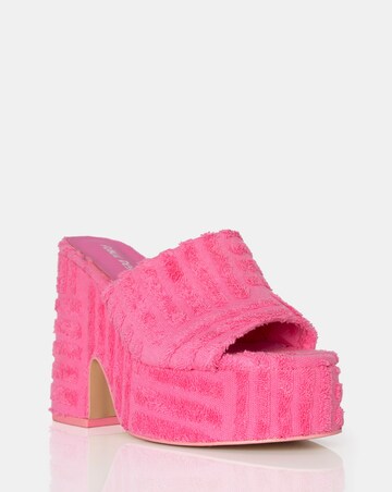 Public Desire Wavez Wide Fit Platform Mule Sandals