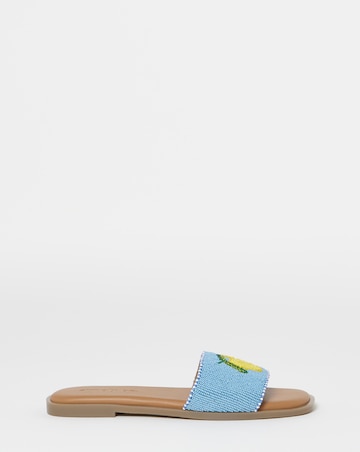 Icona Beaded Fruit Mule Sandals - Wide Fit (E)