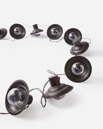 10 Saucer LED Solar String Lights
