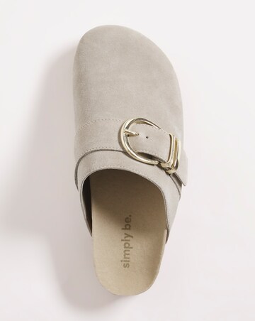 Lola Suede Closed Toe Footbed Shoes Wide Fit