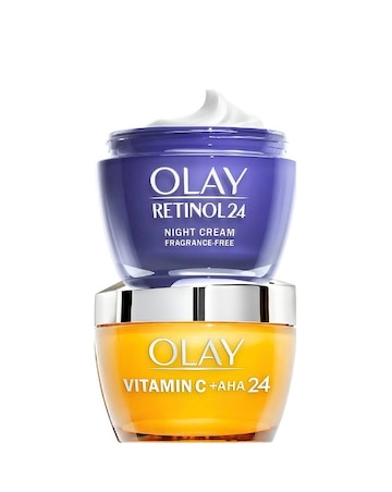 Olay Radiance Renewal Vitamin C set, Vitamin Cream + Retinol Night Cream