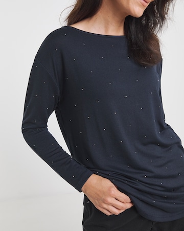 Soft Touch Diamante Top