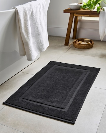 EGYPTIAN COTTON BATHMAT - Black