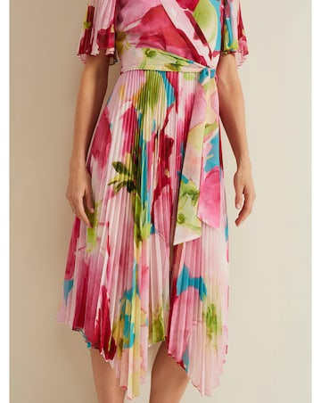 Phase Eight Kendal Floral Pleat Midi Dress