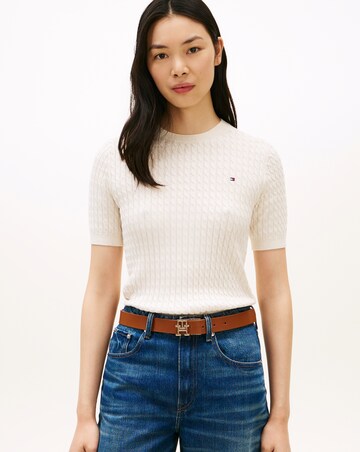 Tommy Hilfiger Cable Knit Short Sleeve Sweater