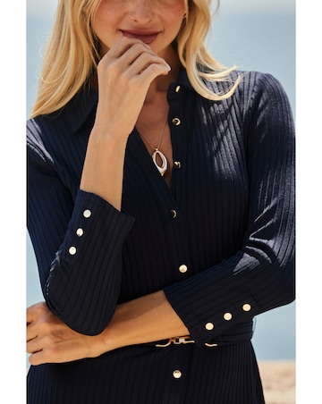 Sosandar Hardware Detail Rid Midi Dress