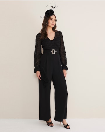 Phase Eight Carly Lace Long Sleeve Jumpsuit