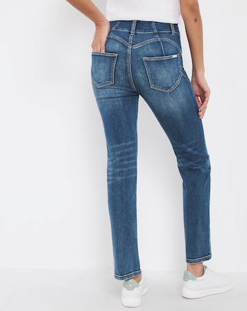 Dream Sculpt Mid Blue Straight Leg Jeans