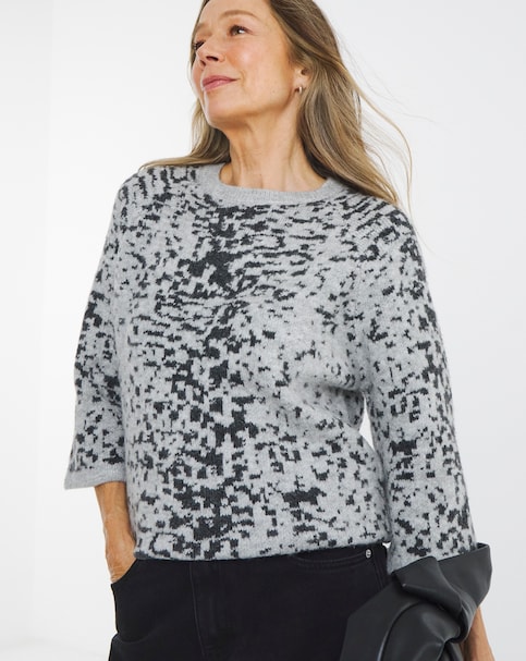 Animal Print Short Sleeve Jumper