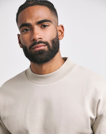 Interlock Relaxed Fit High Neck Sweat