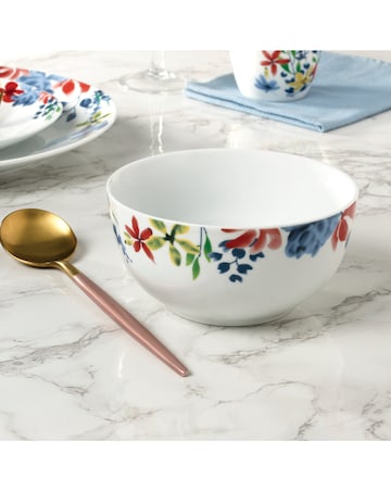Waterside Watercolour Floral 16 Piece Dinner Set