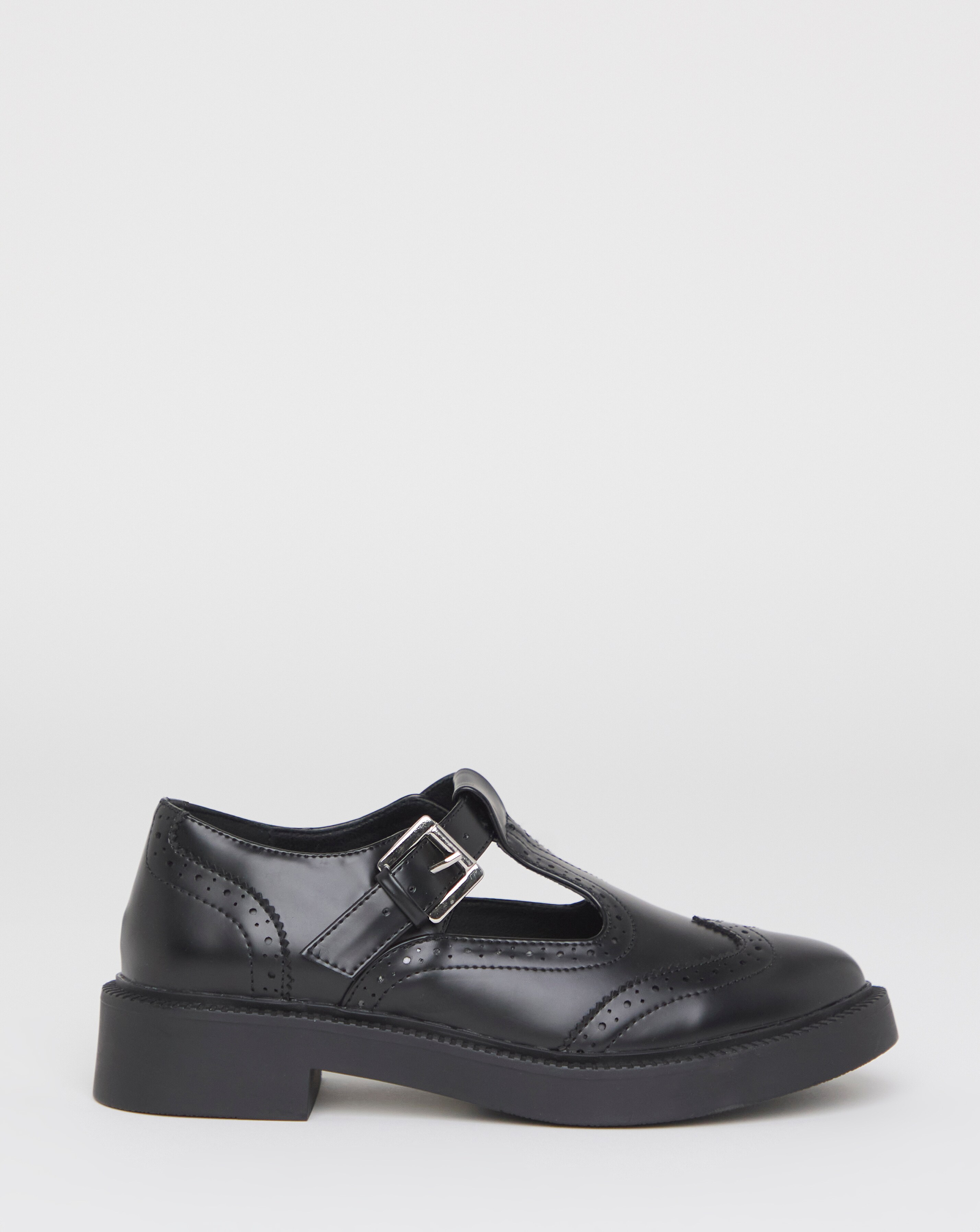 North T Bar Brogue Mary Jane Shoes - Wide Fit (E) | Ambrose Wilson