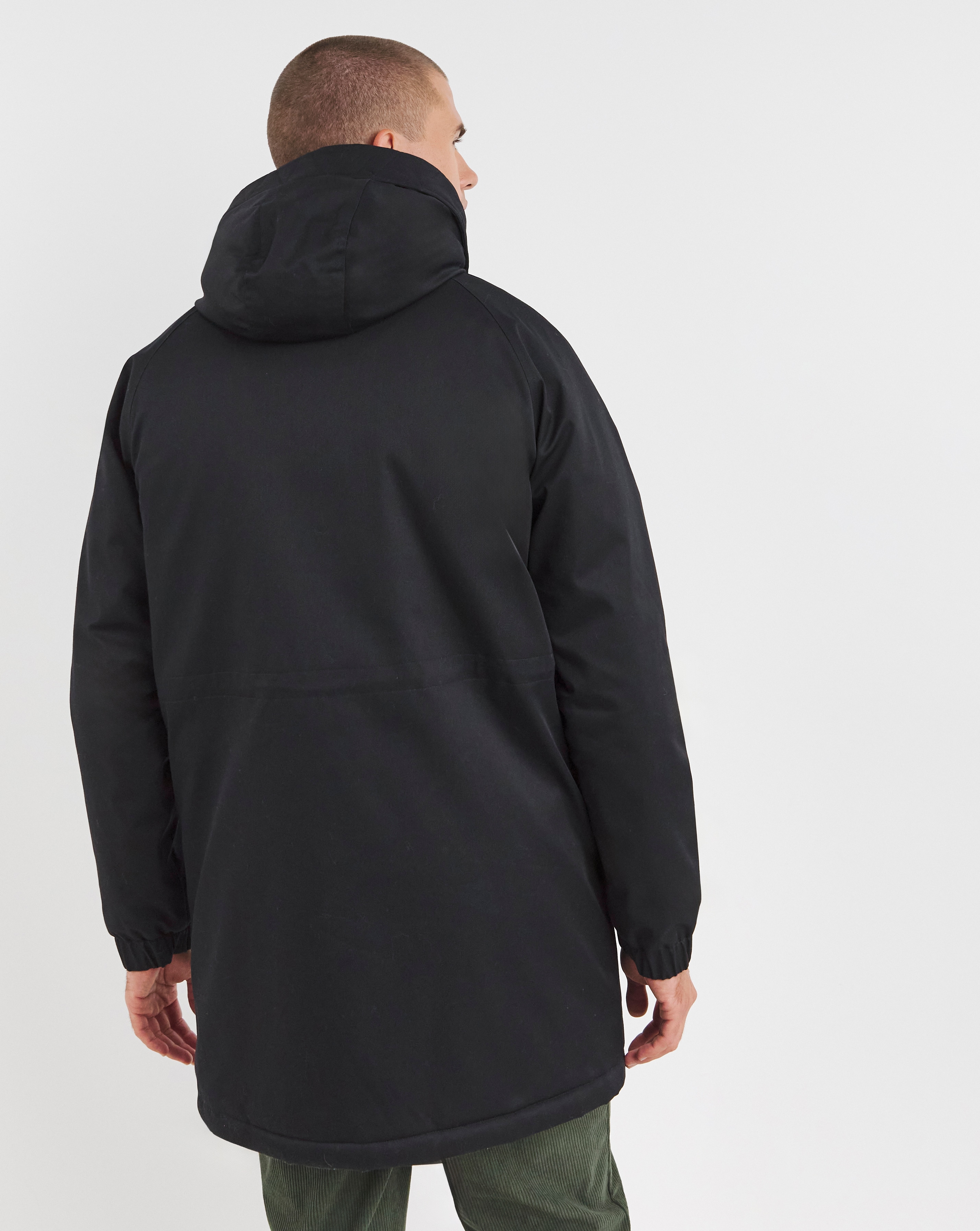 Borg Lined Shower Resistant Hooded Parka Padded Coat Tall Borg