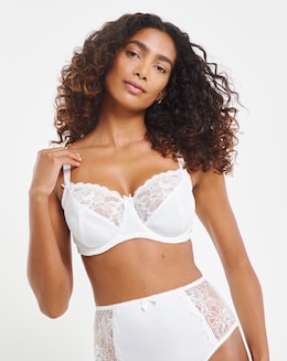Pretty Secrets Ivy Lace Basic Balcony Wired Bra (B-F) White