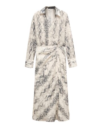 Mango Snake Print Midi Dress