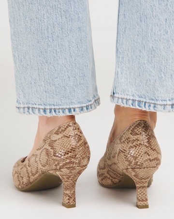 Kayla Flexi Sole Kitten Heel Court Shoe - Extra Wide Fit (EEE)