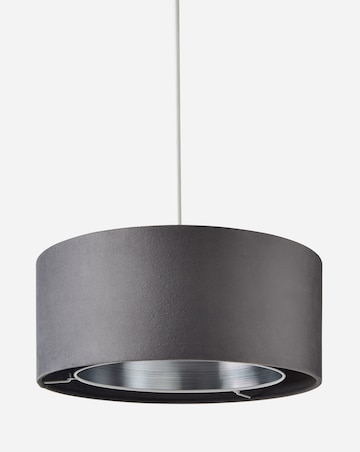 Melody Silver and Grey Velvet Tiered 40cm Shade