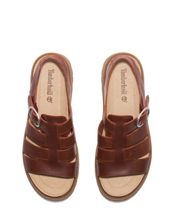 Timberland Clairemont Way Dark Red Full Grain Fisherman Sandals