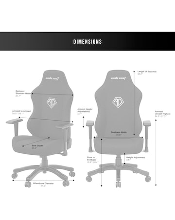 AndaSeat Phantom 3 Premium Gaming Chair - Black Fabric