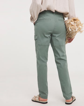 Khaki Stretch Utility Tapered Chino Trousers