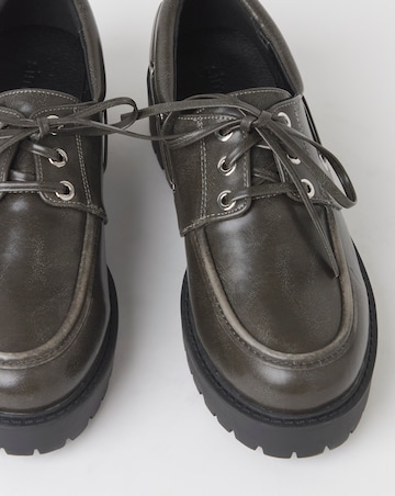 Link Chunky Lace Up Boat Shoes - Wide Fit (E)