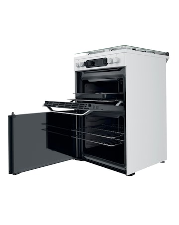 Hotpoint HDM67G9C2CW/UK Dual Fuel Double Cooker - White