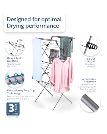 Minky Suregrip Long Drop Three Tier Airer