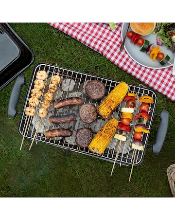 George Foreman Black Toolbox Charcoal BBQ