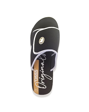 D555 Drake Black Slider with Velcro Fastening