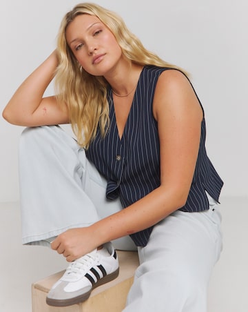 Blue Pinstripe Tailored Waistcoat