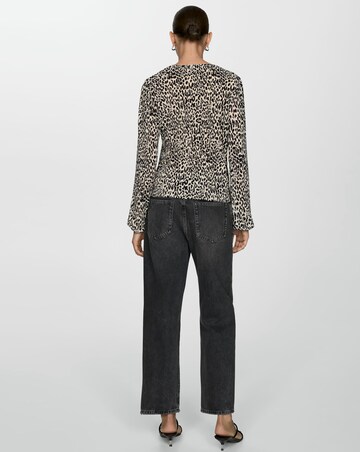 Mango Lin Leopard Print Blouse