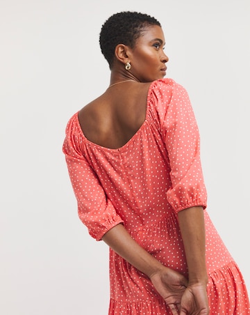 Sweet Heart Midi Smock Dress