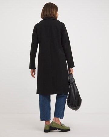 Black Lined Single Breasted Coat