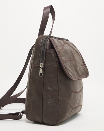 Leather Patchwork Mini Backpack