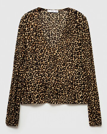 Mango Leopard Print Blouse