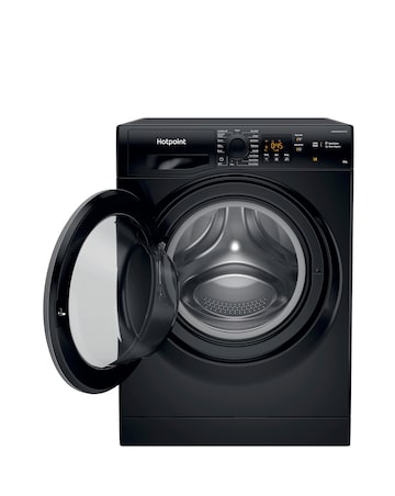 Hotpoint NSWM864CBSUKN, 8kg, 1600rpm Washing Machine - Black + install