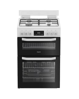 Hotpoint HTG6GDCW 60cm Gas Twin Cooker with Glass Lid - White Installation