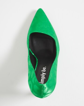 Peony Pointed Toe Heeled Court Shoes - Extra Wide Fit (EEE)